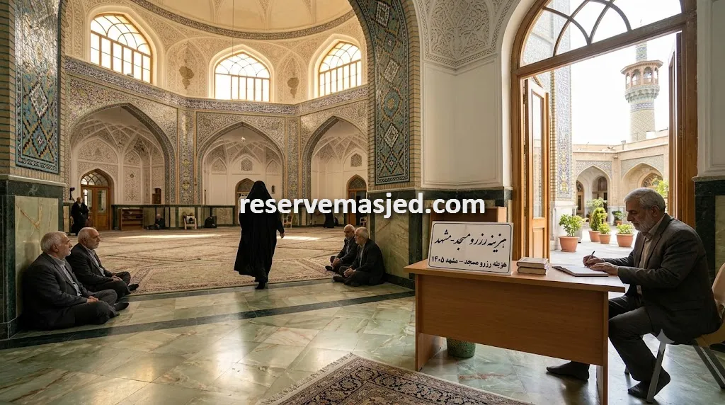 هزینه رزرو مسجد در مشهد ۱۴۰۵