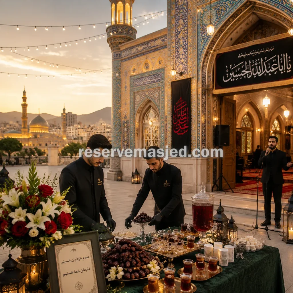 رزرو ساعتی مسجد در محرم با خدمات کامل در مشهد